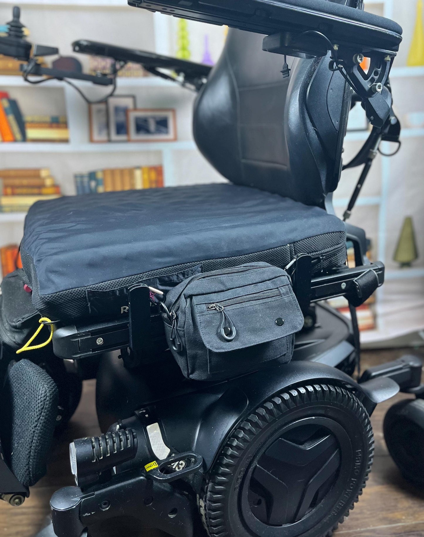 Canvas Saddle Bag With Brackets Designed For Permobil Power Wheelchair NEW 2025