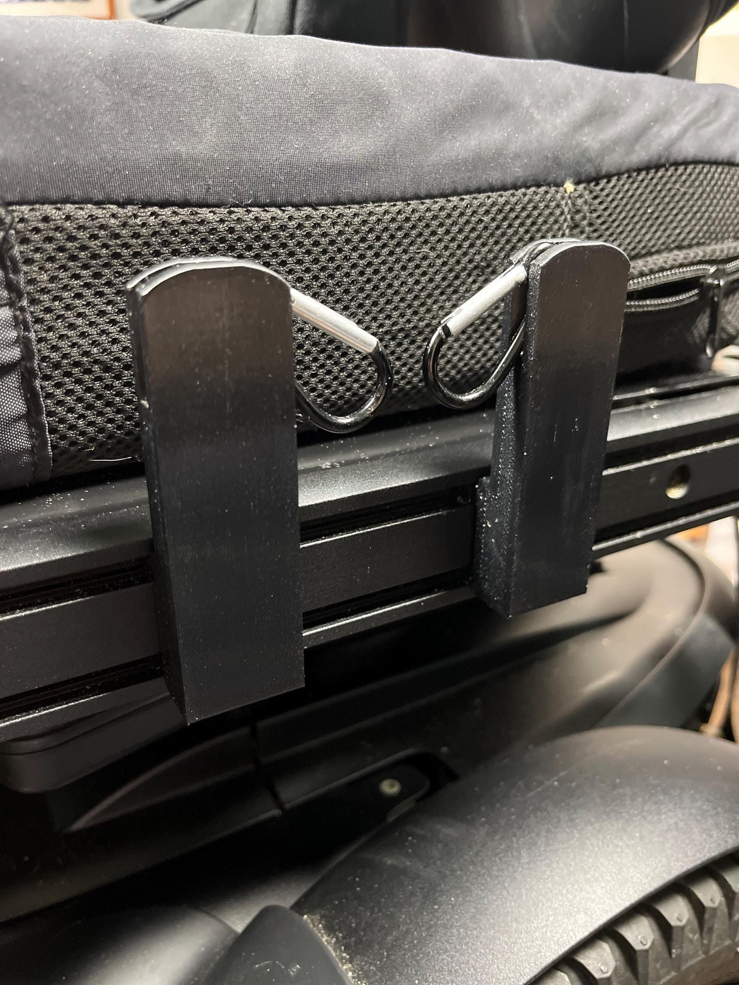Replacement Saddle Bag Brackets With Bag Clips For Permobil and Quantum Power Wheelchairs NEW 2025