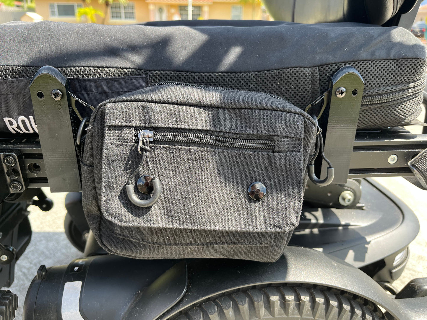 Canvas Saddle Bag Designed For Permobil Power Wheelchair