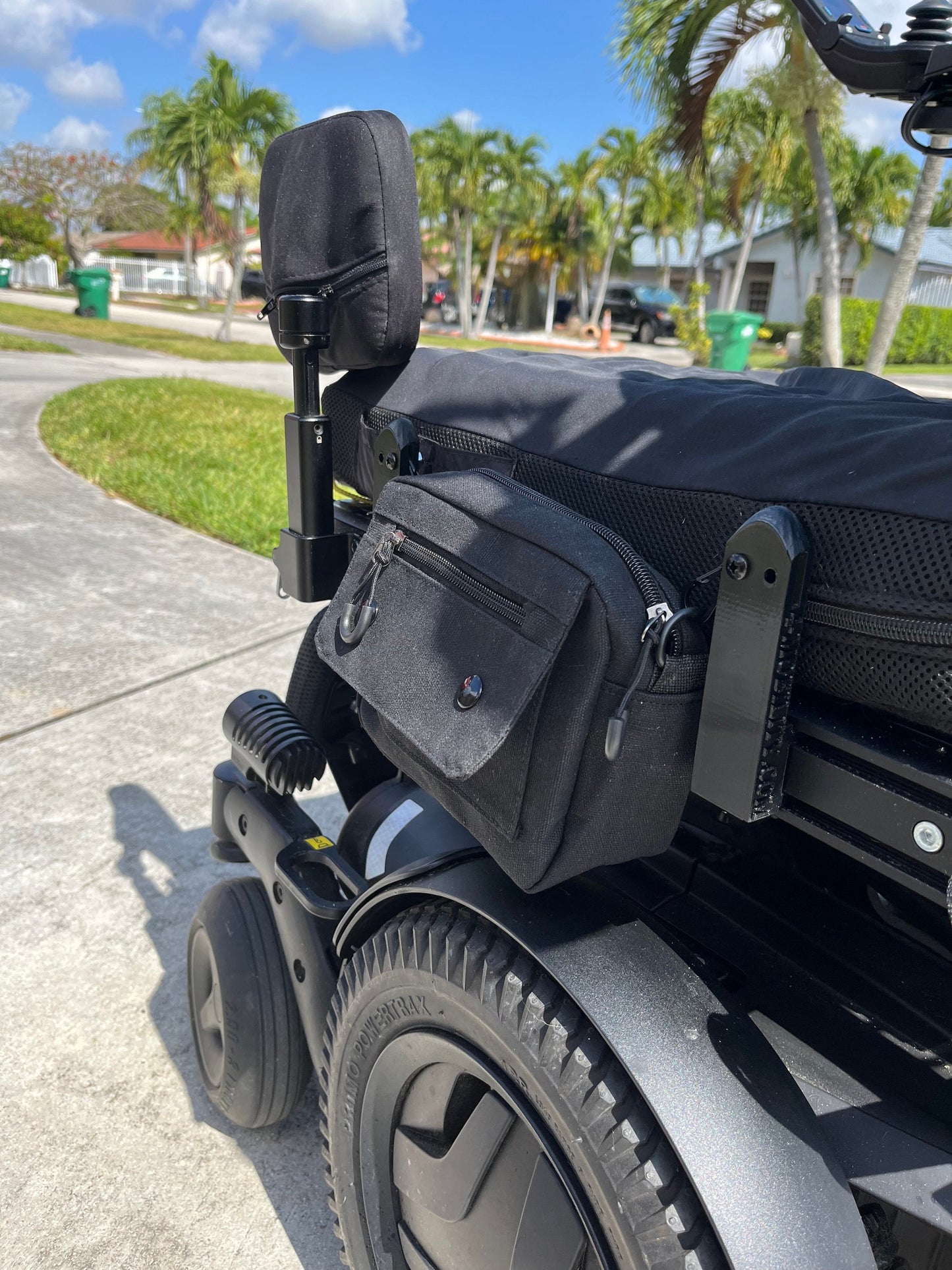 Canvas Saddle Bag Designed For Permobil Power Wheelchair