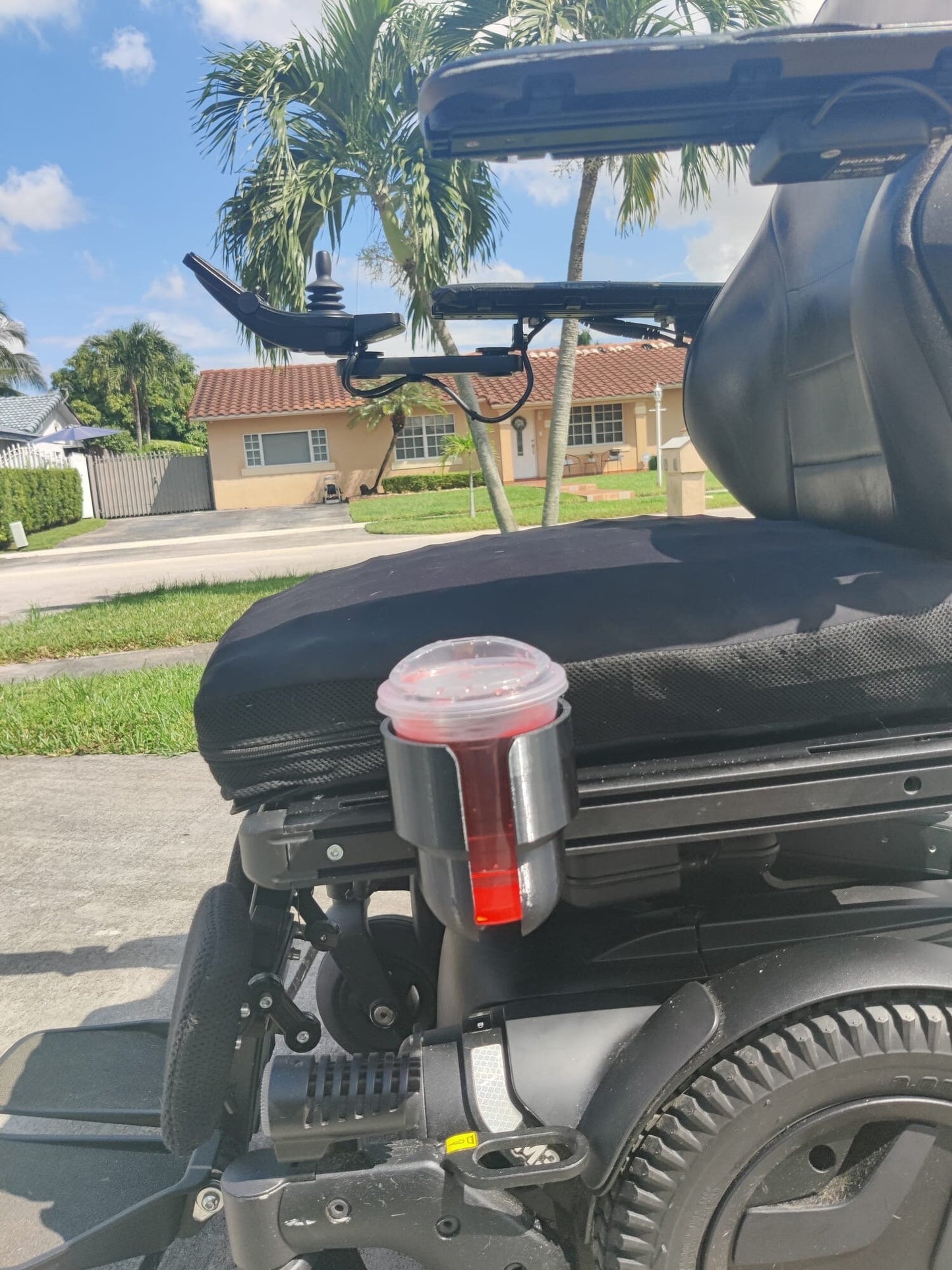 Side Seat Cup Holder Designed For Permobil Power Wheelchair