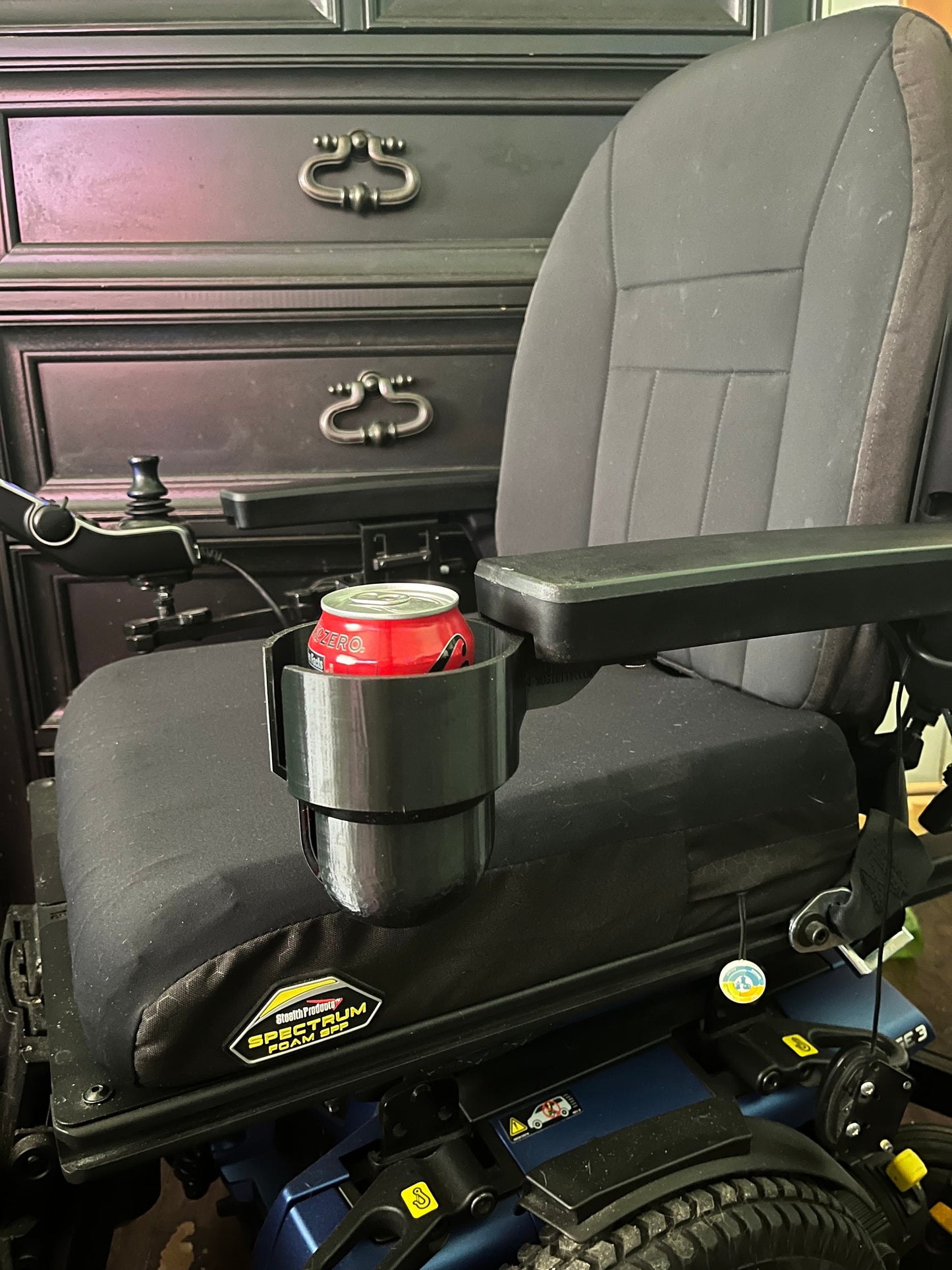 Cup Holder Designed for Quantum Power Wheelchair