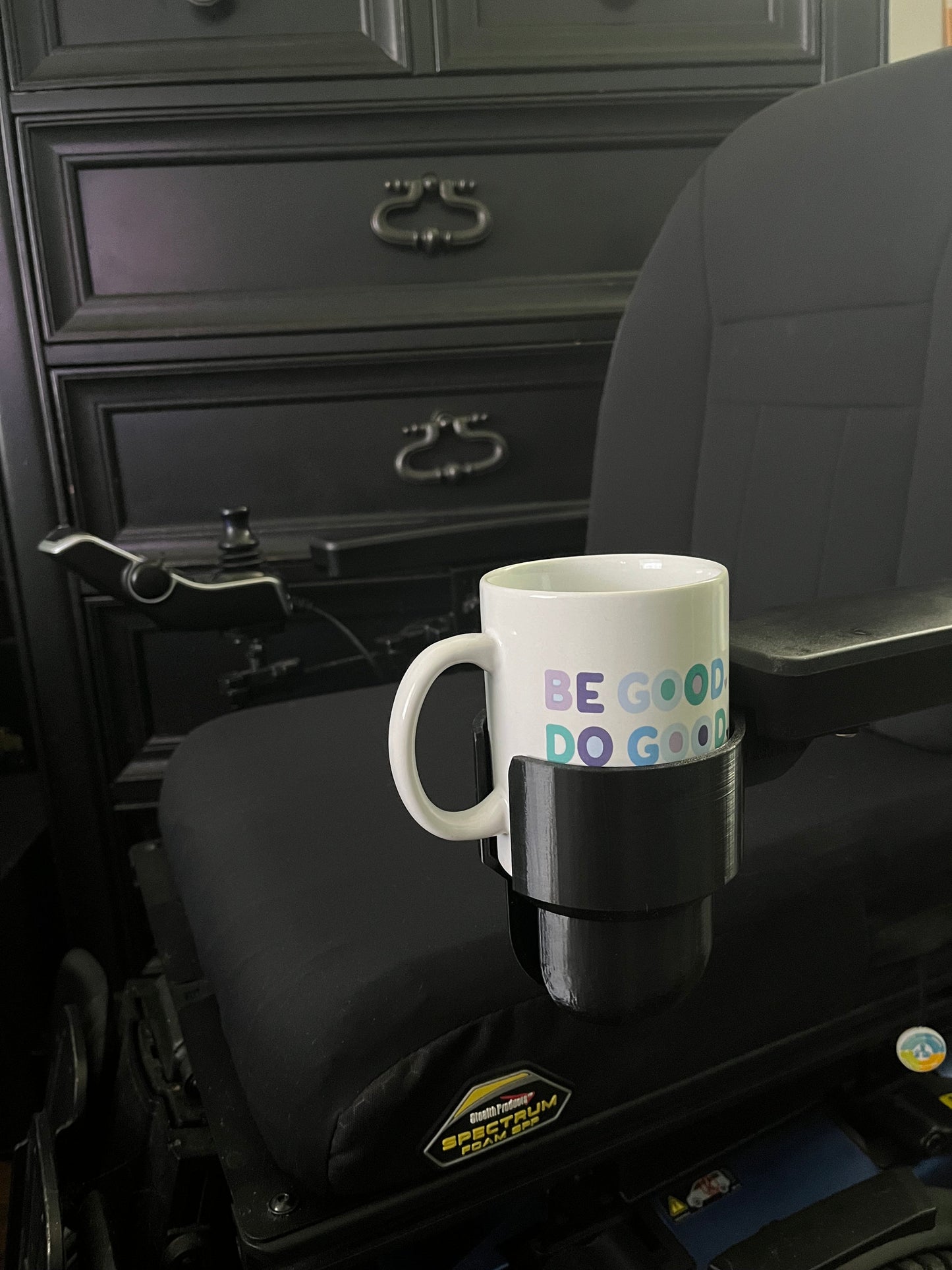 Cup Holder Designed for Quantum Power Wheelchair