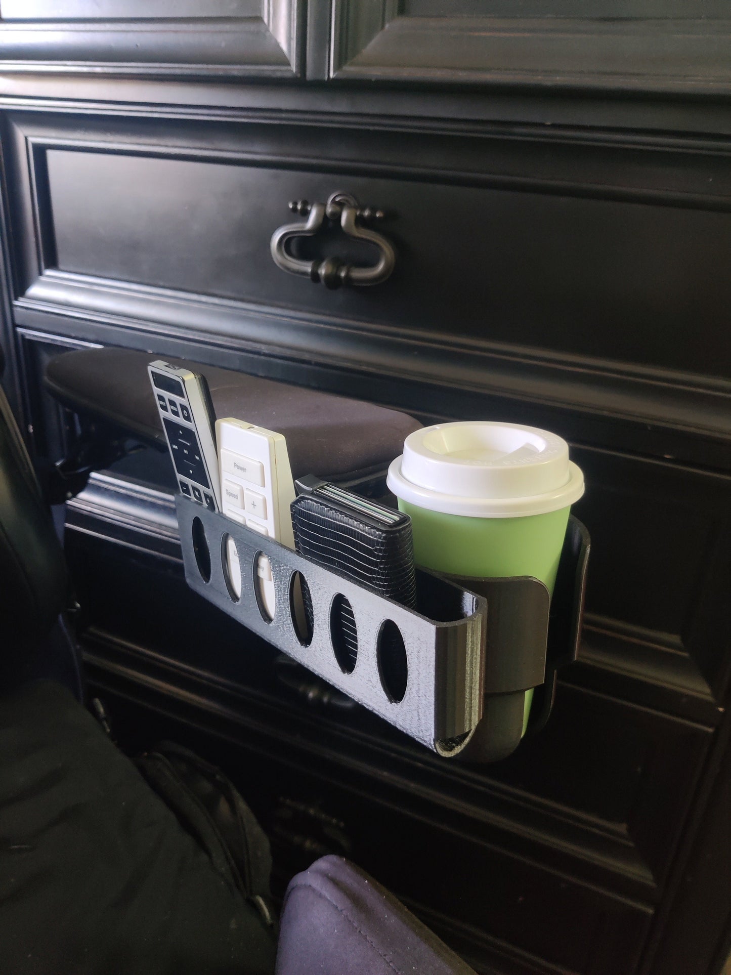 Cup Holder + Phone Basket Set Designed for Quantum Power Wheelchair