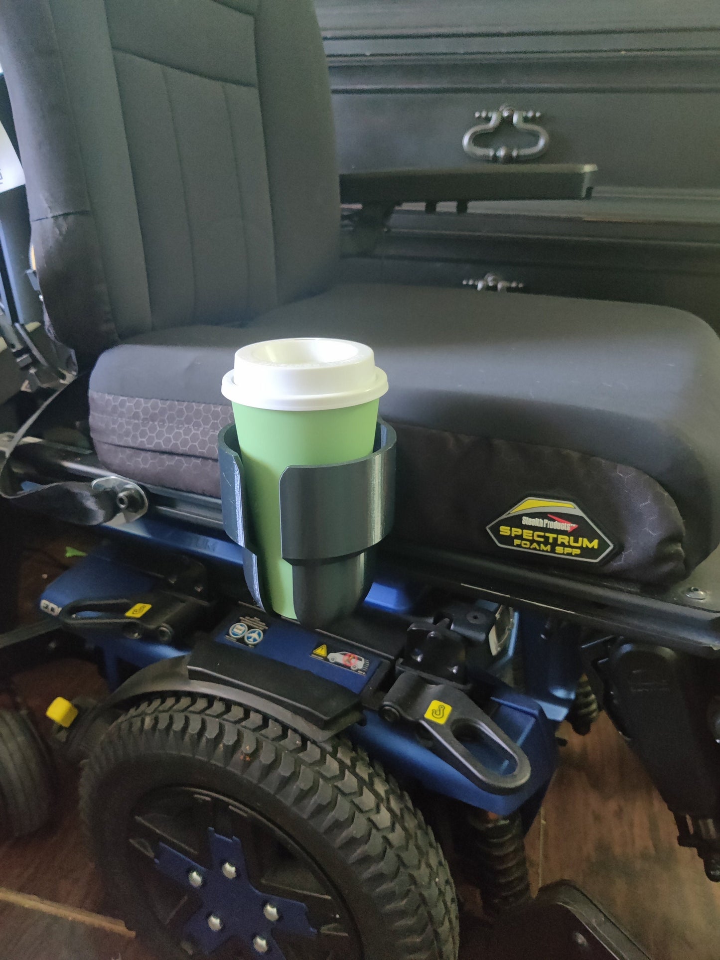 Side Seat Cup Holder Designed For Quantum Power Wheelchair