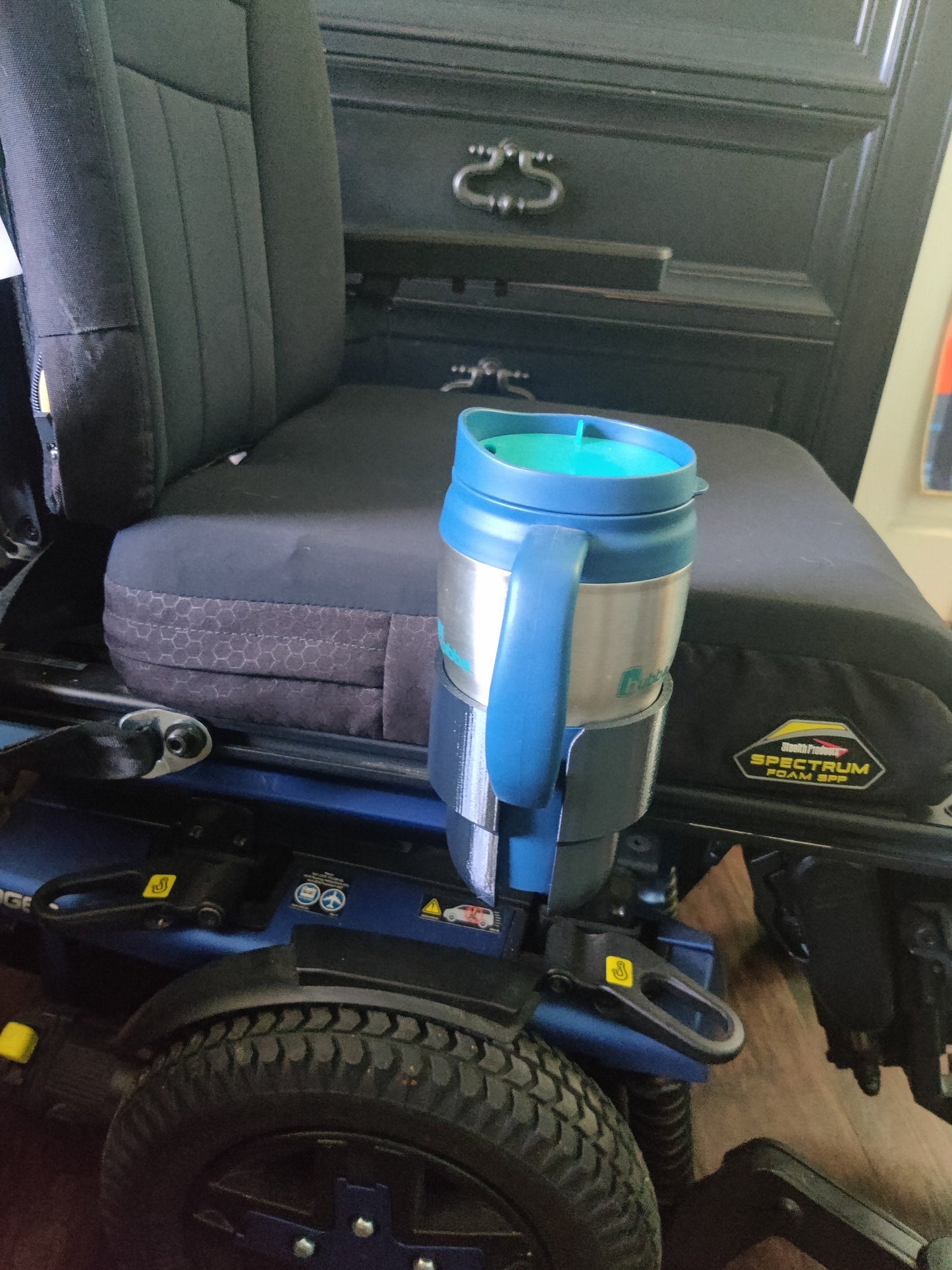 Side Seat Cup Holder Designed For Quantum Power Wheelchair