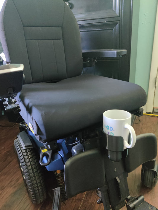 Universal Cup Holder For Wheelchairs and Power Wheelchairs