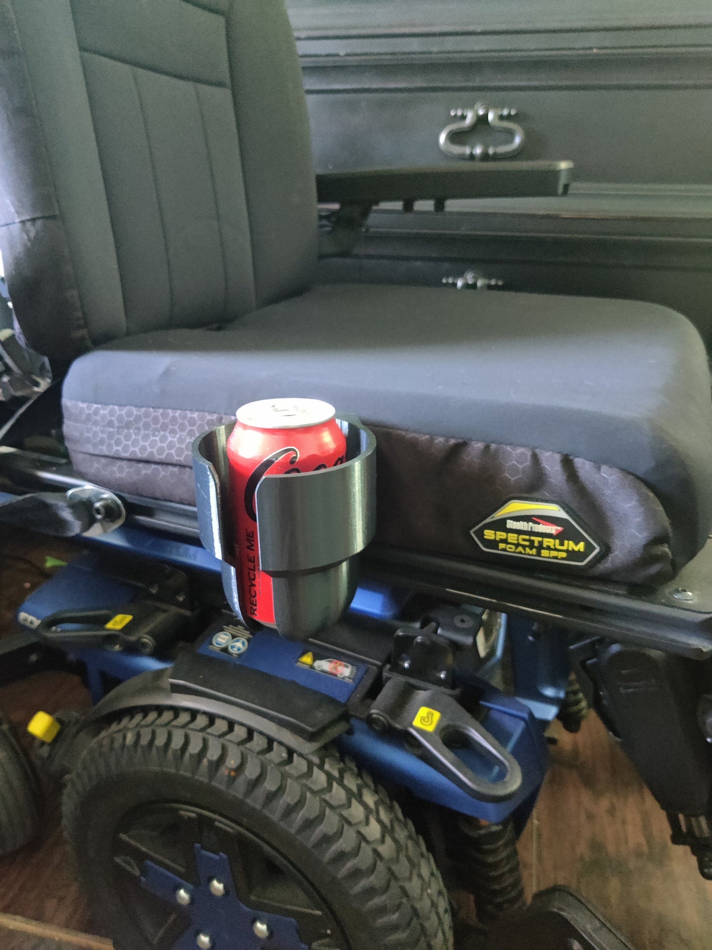 Side Seat Cup Holder Designed For Quantum Power Wheelchair