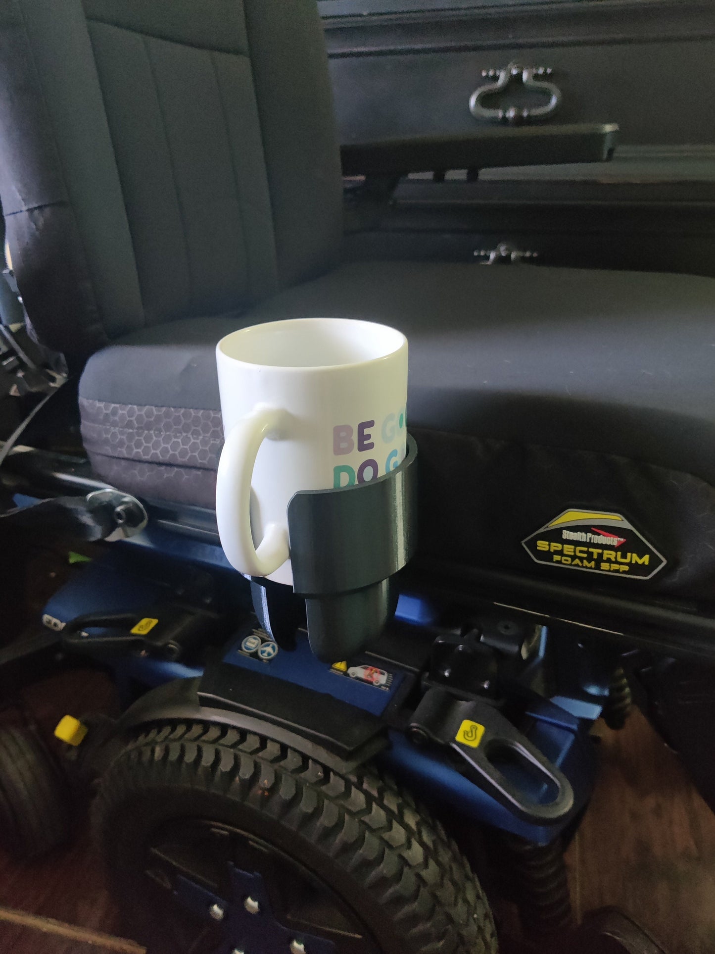 Side Seat Cup Holder Designed For Quantum Power Wheelchair