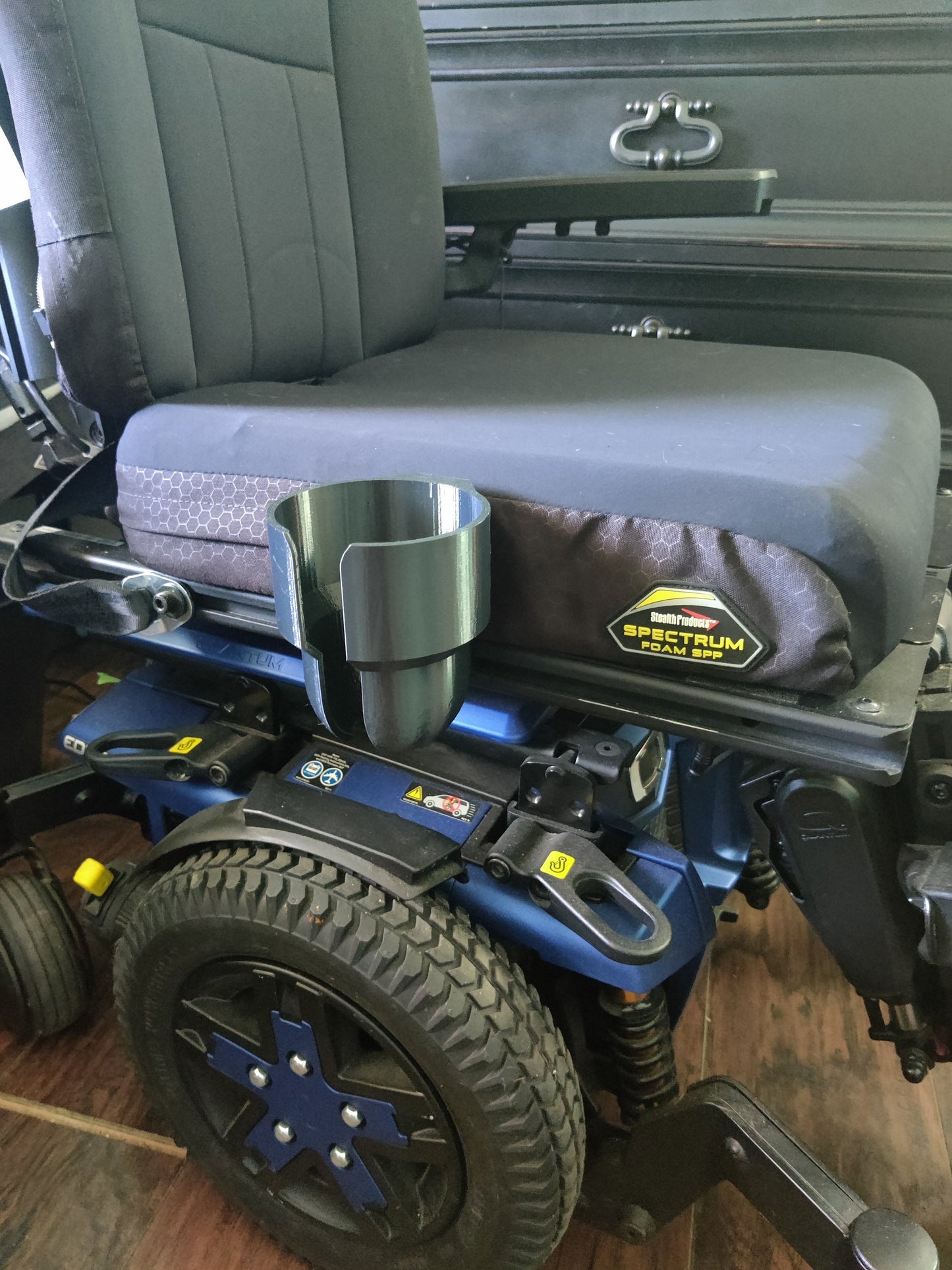 Side Seat Cup Holder Designed For Quantum Power Wheelchair