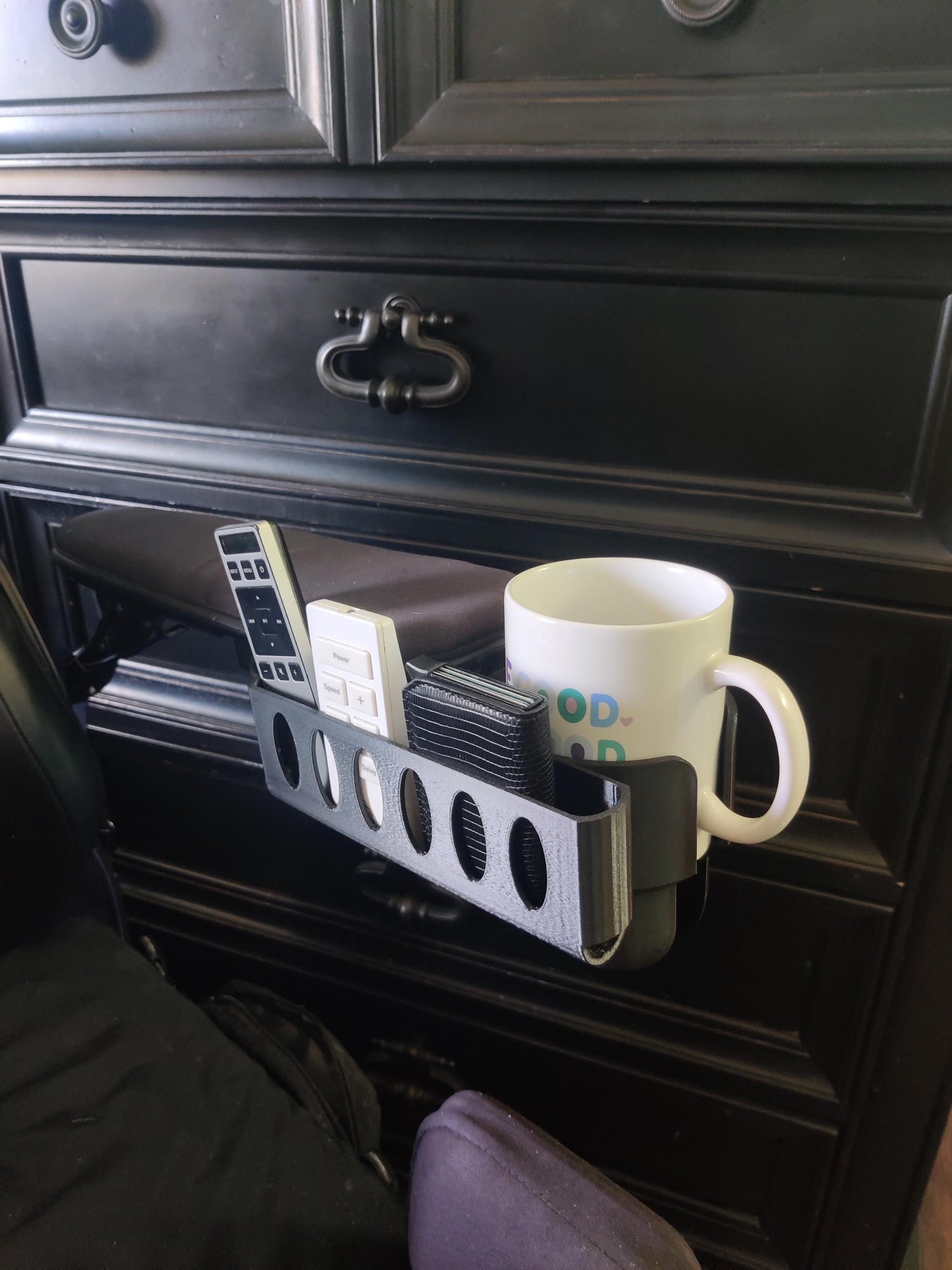 Cup Holder + Phone Basket Set Designed For Permobil Power Wheelchair